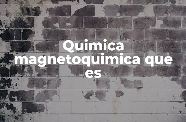 Quimica Magnetoquimica que es 2 La interacción entre magnetismo y estructura molecular