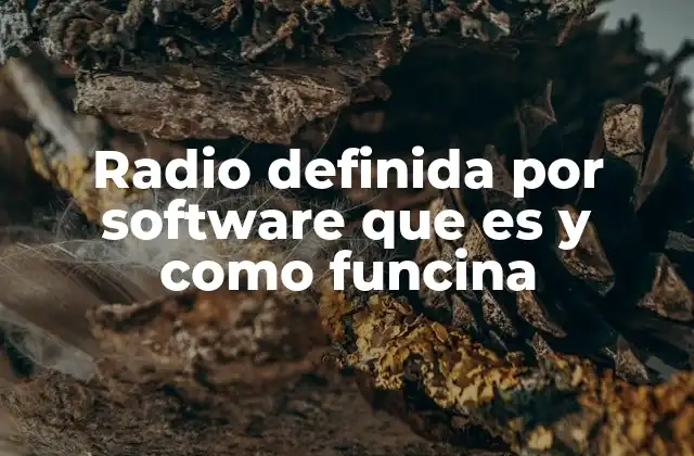 Radio Definida por Software que es y como Funcina