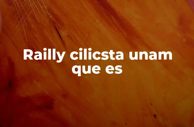 Railly Cilicsta Unam que es