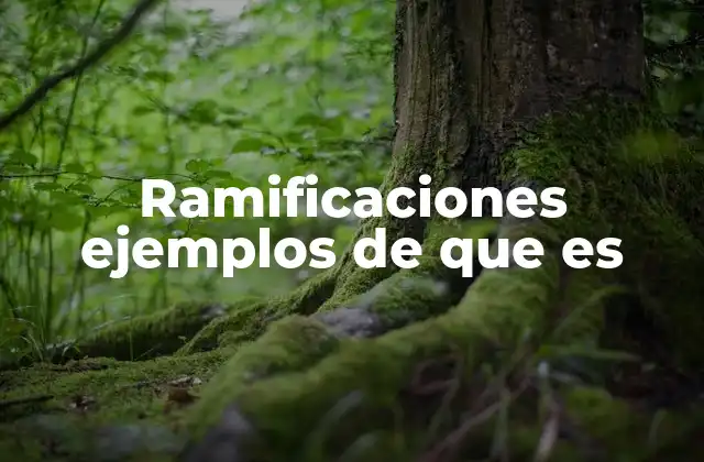 Ramificaciones Ejemplos de que es