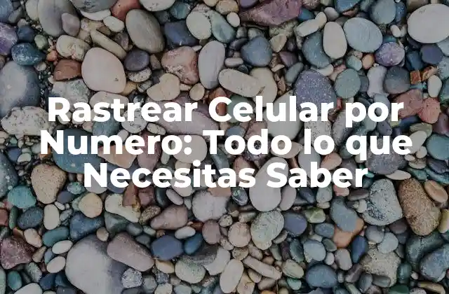 Rastrear Celular por Numero: Todo Lo que Necesitas Saber