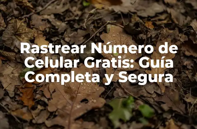 Rastrear Número de Celular Gratis: Guía Completa y Segura 2 ¿Por qué Rastrear un Número de Celular es Importante?