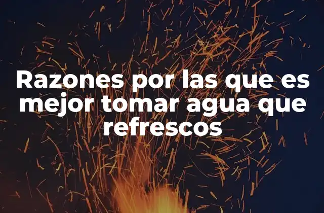 Razones por las que es Mejor Tomar Agua que Refrescos