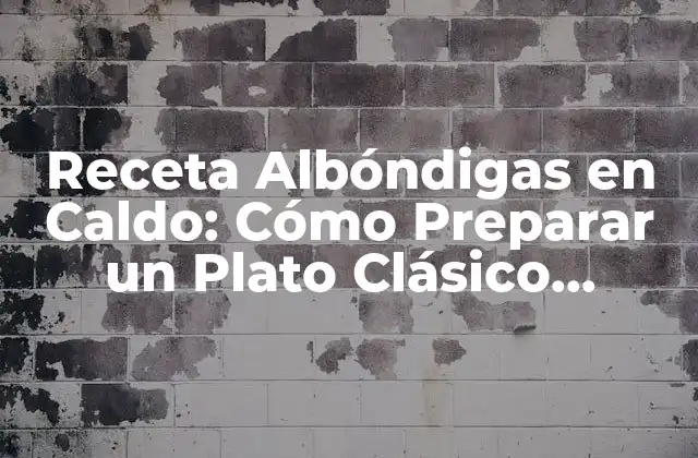 Los Ingredientes Necesarios para la Receta de Albóndigas en Caldo