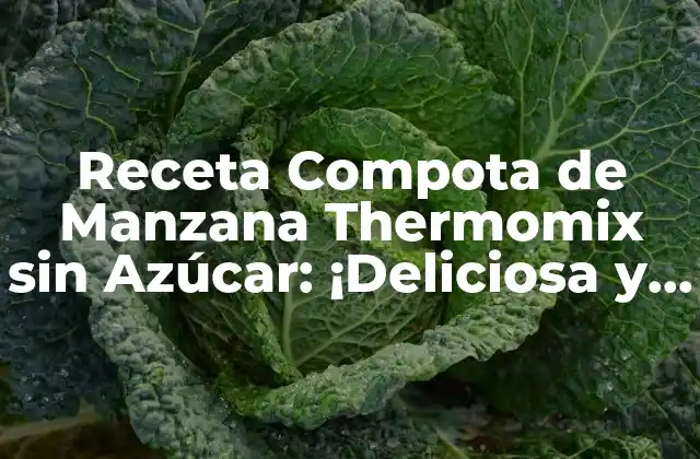 Receta Compota de Manzana Thermomix sin Azúcar: ¡deliciosa y Saludable!