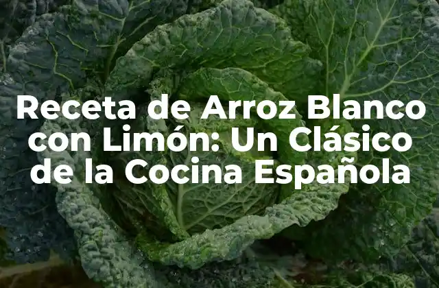 Receta de Arroz Blanco con Limón: un Clásico de la Cocina Española