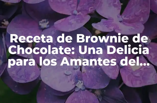 Receta de Brownie de Chocolate: una Delicia para los Amantes Del Chocolate