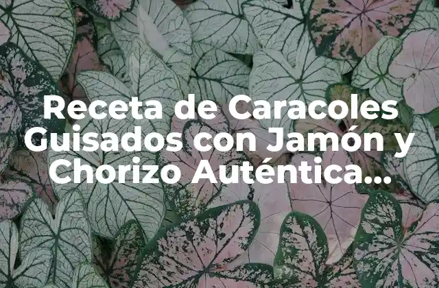 Receta de Caracoles Guisados con Jamón y Chorizo Auténtica Española