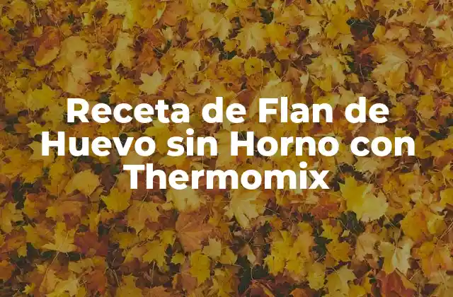 Receta de Flan de Huevo sin Horno con Thermomix