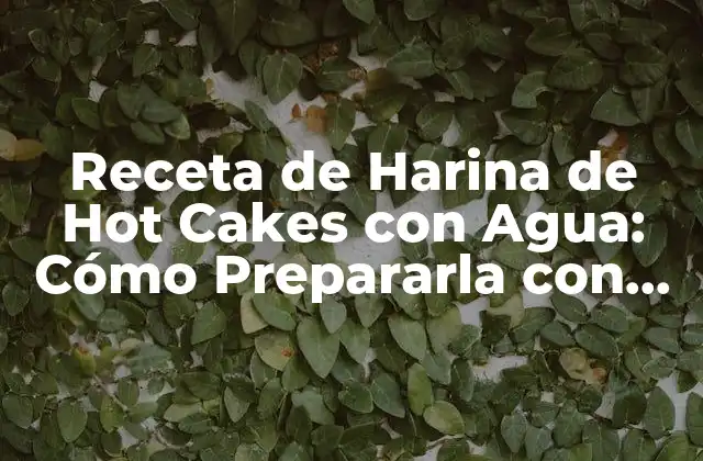 Receta de Harina de Hot Cakes con Agua: Cómo Prepararla con Éxito