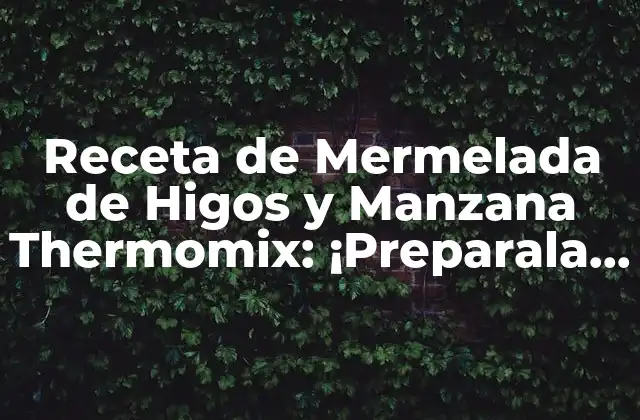 Receta de Mermelada de Higos y Manzana Thermomix: ¡preparala en Casa!