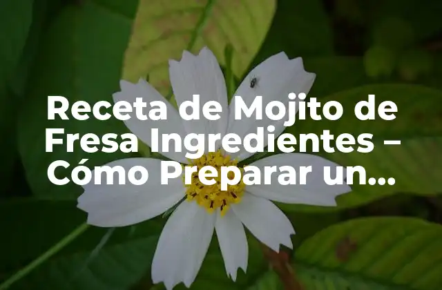 Receta de Mojito de Fresa Ingredientes – Cómo Preparar un Delicioso Cocktail