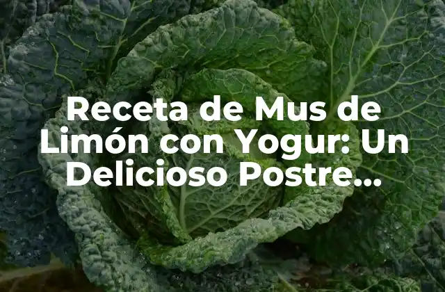 Receta de Mus de Limón con Yogur: un Delicioso Postre Refrescante