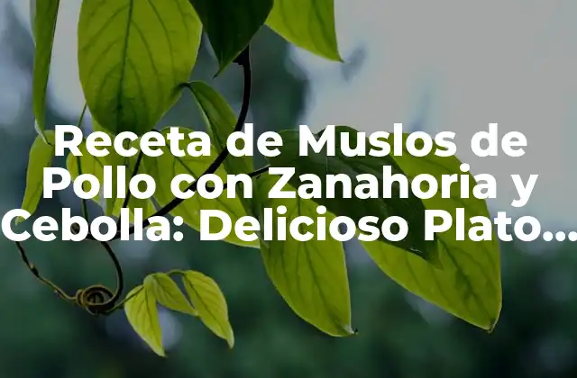 Receta de Muslos de Pollo con Zanahoria y Cebolla: Delicioso Plato Casero