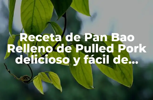 Receta de Pan Bao Relleno de Pulled Pork Delicioso y Fácil de Hacer