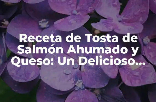 Receta de Tosta de Salmón Ahumado y Queso: un Delicioso Plato para Degustar
