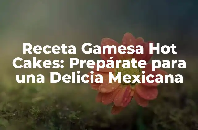 Receta Gamesa Hot Cakes: Prepárate para una Delicia Mexicana
