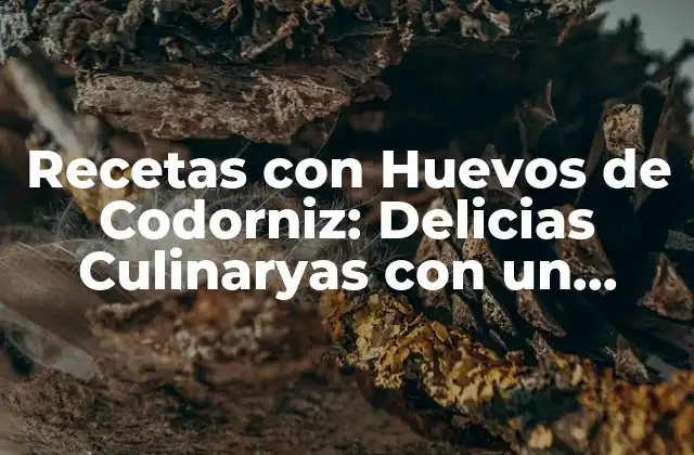 Recetas con Huevos de Codorniz: Delicias Culinaryas con un Toque Exótico