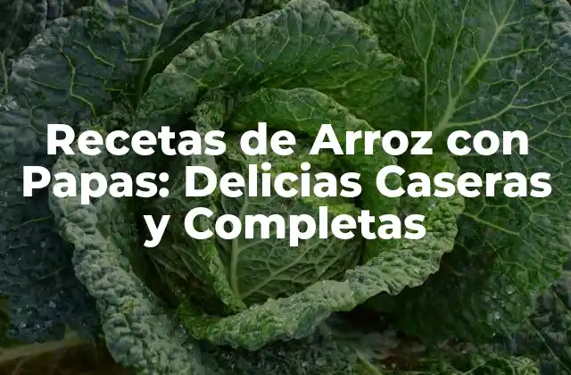 Recetas de Arroz con Papas: Delicias Caseras y Completas