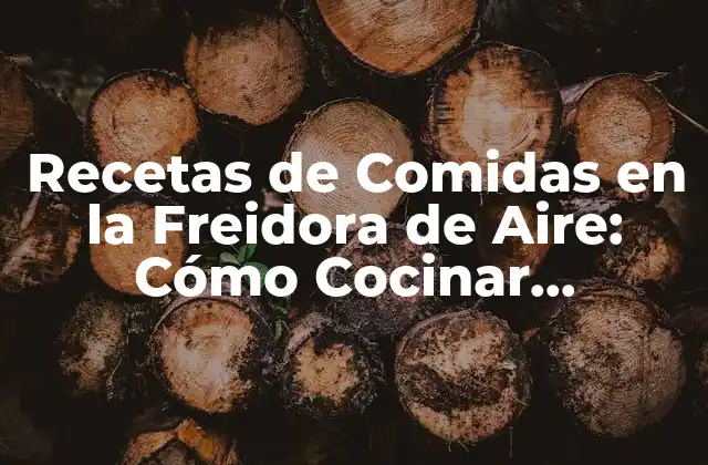 Recetas de Comidas en la Freidora de Aire: Cómo Cocinar Deliciosas Comidas con Menos Aceite