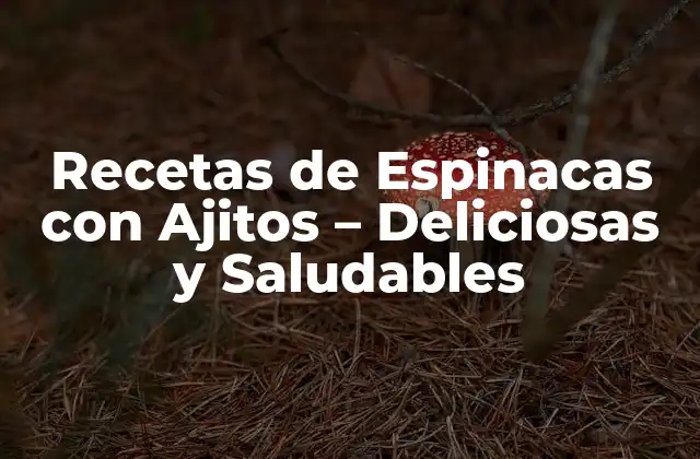 Recetas de Espinacas con Ajitos – Deliciosas y Saludables