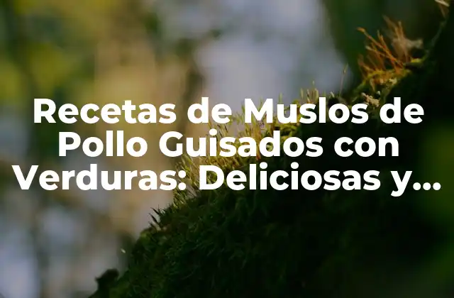 Recetas de Muslos de Pollo Guisados con Verduras: Deliciosas y Saludables