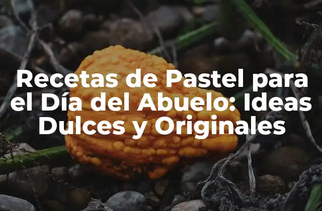 Recetas de Pastel para el Día Del Abuelo: Ideas Dulces y Originales