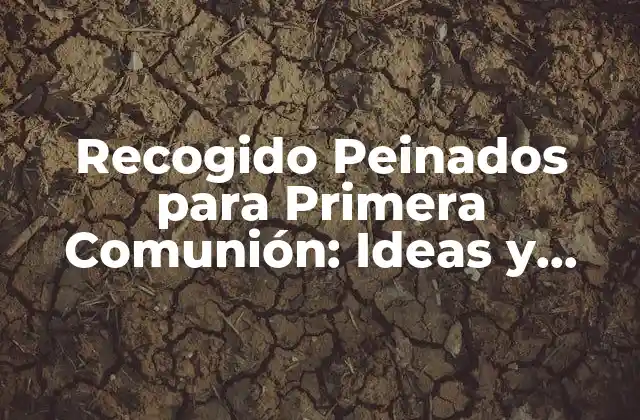 Recogido Peinados para Primera Comunión: Ideas y Tendencias para Niñas y Niños