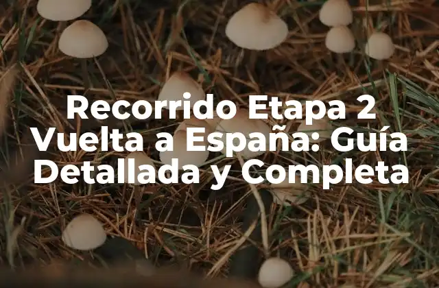 Recorrido Etapa 2 Vuelta a España: Guía Detallada y Completa