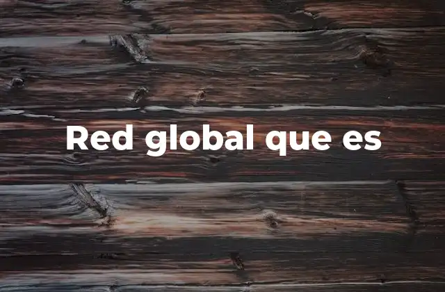 Red Global que es