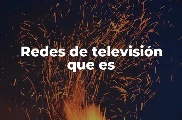 Redes de Televisión que es