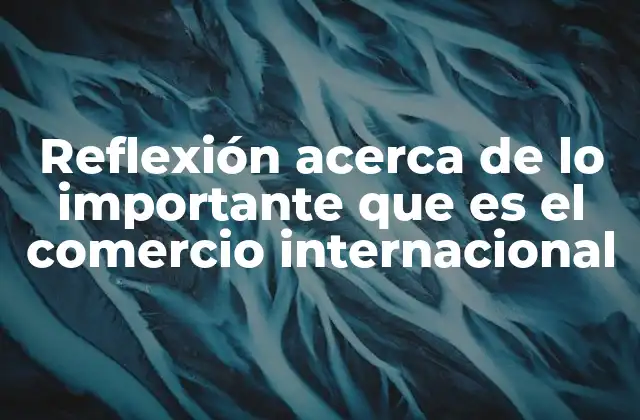 El comercio internacional como puente entre economías