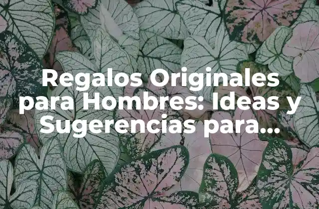 Regalos Originales para Hombres: Ideas y Sugerencias para Sorprender