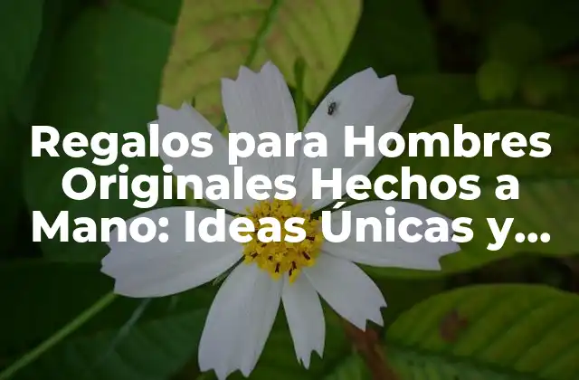 Regalos para Hombres Originales Hechos a Mano: Ideas Únicas y Exclusivas