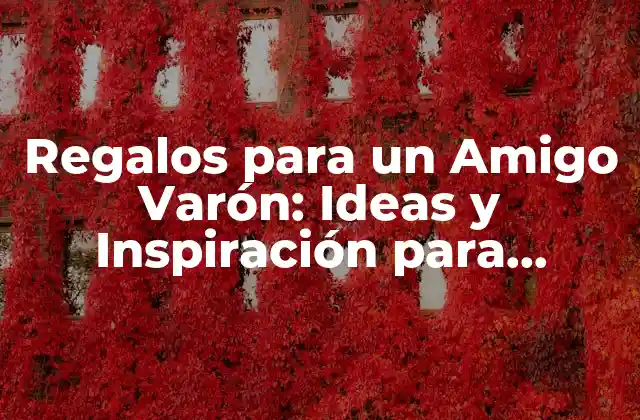 Regalos para un Amigo Varón: Ideas y Inspiración para Sorprender