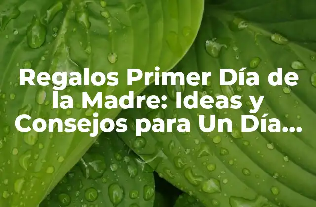 Regalos Primer Día de la Madre: Ideas y Consejos para un Día Especial