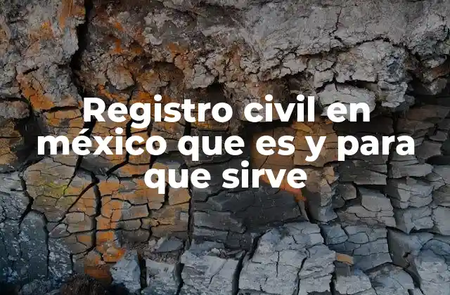 Registro Civil en México que es y para que Sirve