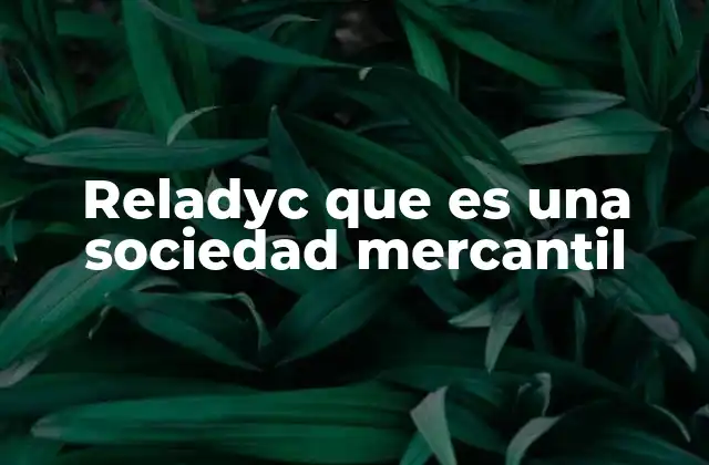 Reladyc que es una Sociedad Mercantil