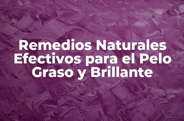 Remedios Naturales Efectivos para el Pelo Graso y Brillante