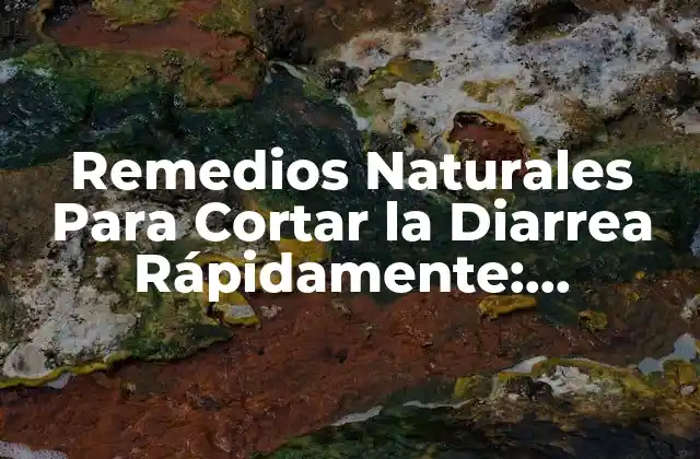 Remedios Naturales para Cortar la Diarrea Rápidamente: ¡descubre los Mejores!