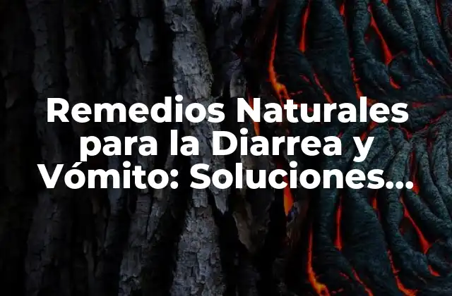 Remedios Naturales para la Diarrea y Vómito: Soluciones Efectivas