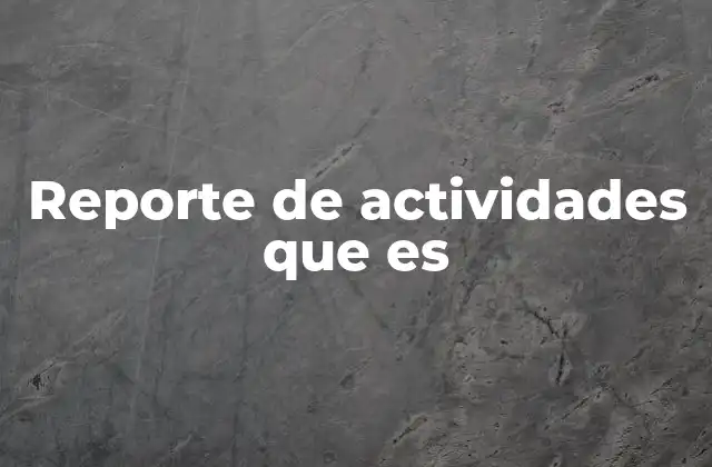 Reporte de Actividades que es 2 La importancia de documentar las acciones realizadas