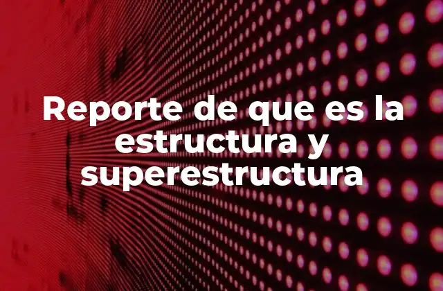 Reporte de que es la Estructura y Superestructura