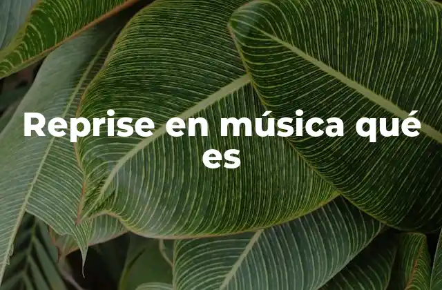 Reprise en Música Qué es