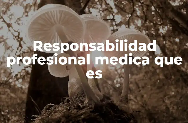 Responsabilidad Profesional Medica que es