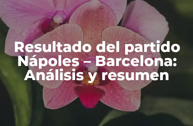 Resultado Del Partido Nápoles – Barcelona: Análisis y Resumen