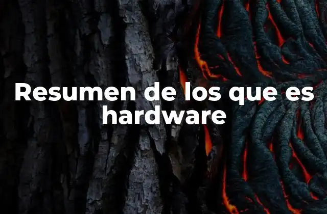 Resumen de los que es Hardware