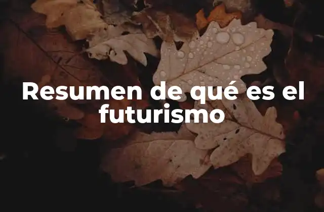 El futurismo como expresión de la modernidad