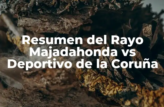 Resumen Del Rayo Majadahonda Vs Deportivo de la Coruña