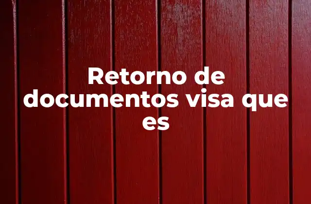 El proceso detrás del retorno de documentos en visas